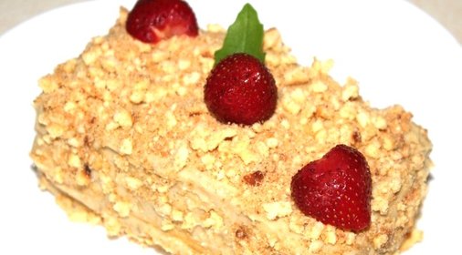 Бисквитный торт со сгущенкой