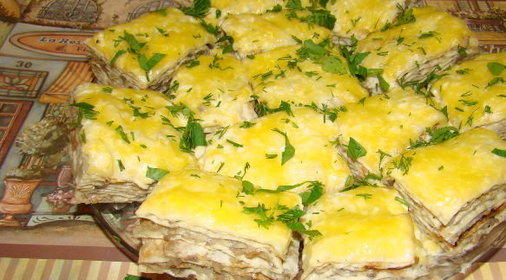 Закусочный торт из лаваша