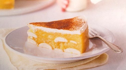 Яблочный торт с пудингом