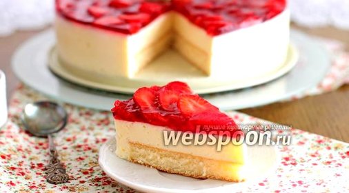 Торт «Птичье молоко» с клубникой