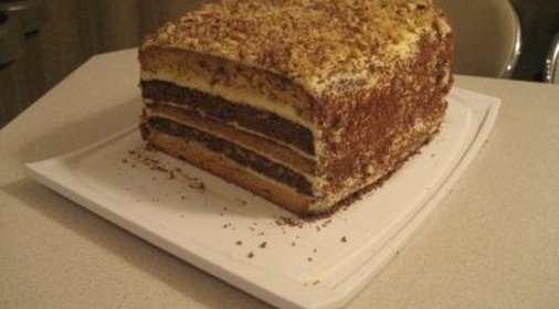 Торт птичье молоко с кремом из манной крупы (мой вариант)