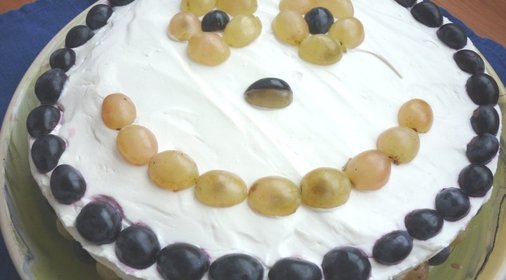 Торт с виноградом Нежность ( мой маленький юбилей;)
