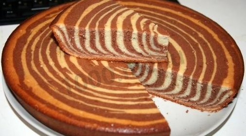 Бисквитный торт Зебра