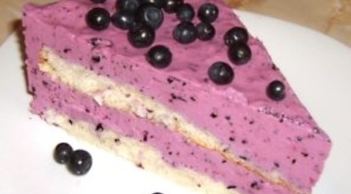 Творожно-черничный торт