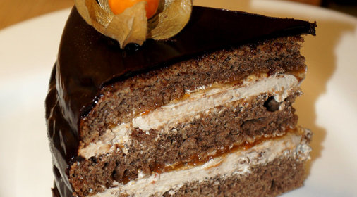 Торт Прага с абрикосовым джемом (для мультиварки-скороварки)