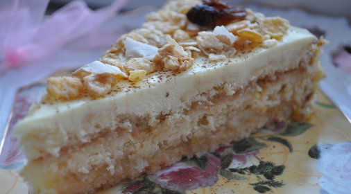 Лимонный торт-пирог в глазули Mascarpone