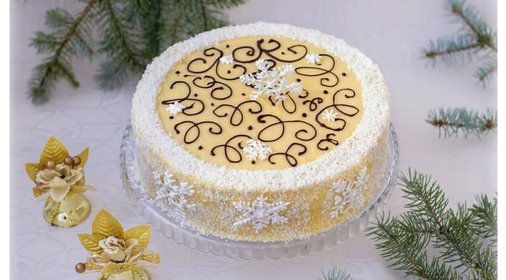 Слоеный торт с заварным кремом