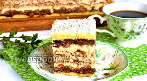 Песочный торт с безе