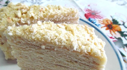 Быстрый торт в сковороде с заварным кремом