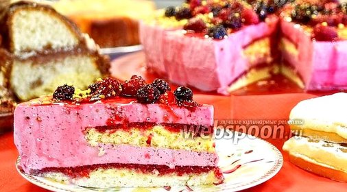 Йогуртовый торт с ягодами