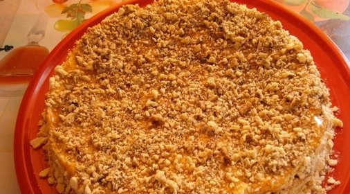 Торт на сковороде со сгущенкой