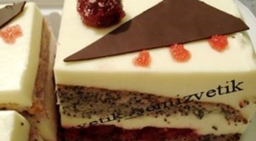 Маково-вишневый торт