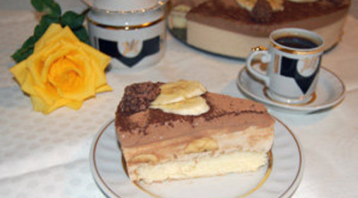 Шоколадно-банановый торт