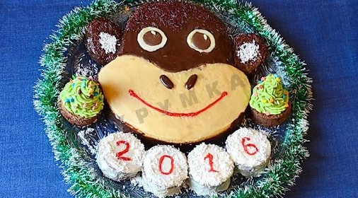 Новогодний торт Обезьяна