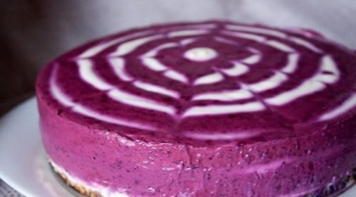 Черничный торт без выпечки