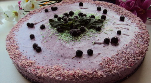 Черничный торт из гречишной муки