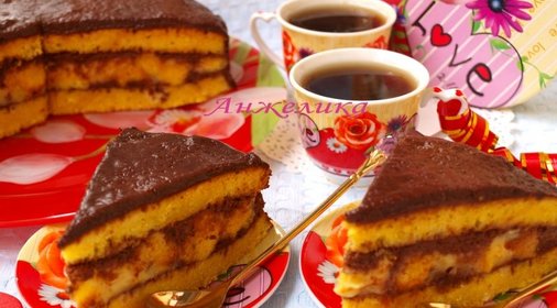 Тыквенный торт с заварным кремом