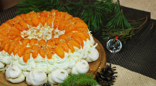 Торт-безе с мандаринами. Видео