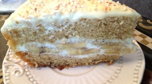 Банановый торт со сгущенкой «Воздушный»