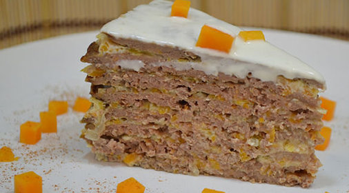 Печеночный торт с тыквой