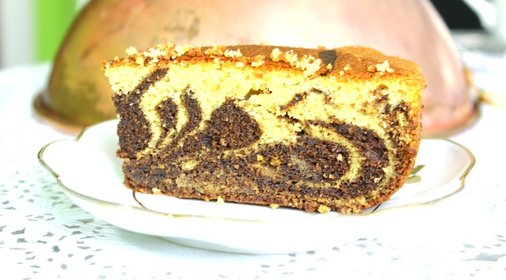 Безглютеновый пирог «Зебра» с черемуховой мукой