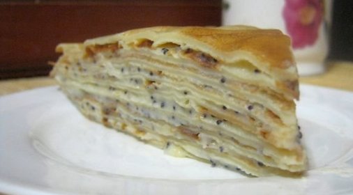 Блинный торт «Маковка» с заварным кремом