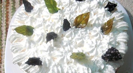 Десертный торт персико-сливочный