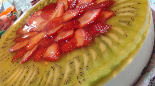 Нежный творожный тортик с фруктами
