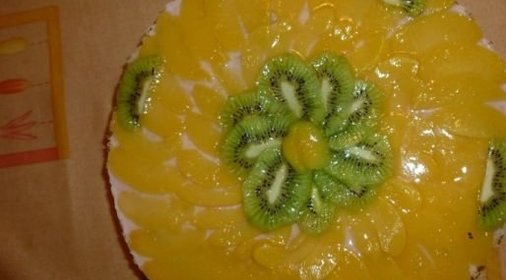 Йогуртово-персиковый торт