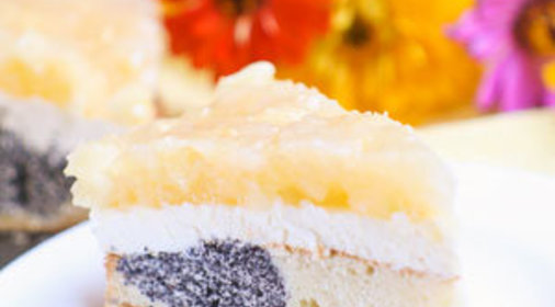 Маково – яблочный торт