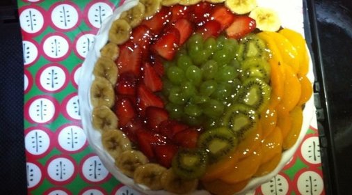 Бисквитный торт с творожным суфле