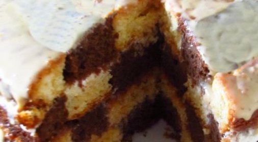 Бисквитный торт «Шахматный», с ароматом кофе