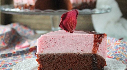 Постный торт-суфле Вишневое удовольствие + шоколадная постная глазурь