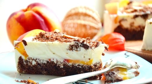 Персиковый торт-суфле