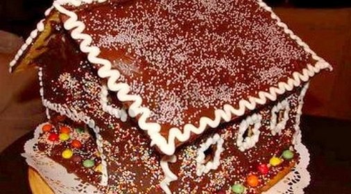 Торт новогодний домик