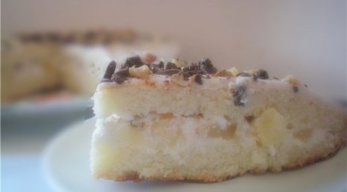 ТОРТ СМЕТАННЫЙ С АНАНАСАМИ И ОРЕШКАМИ