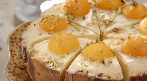 Творожный торт с абрикосами