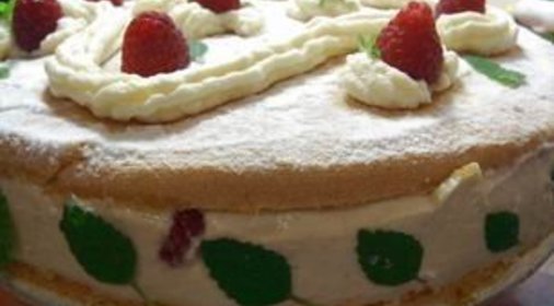 Бананово-малиновый торт