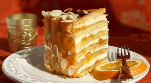 Песочный торт Апельсин