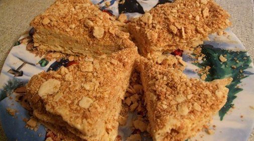 Торт «Наполеон» с кремом из сгущенного молока