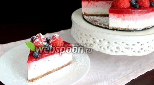 Торт без выпечки «Клубничное настроение»