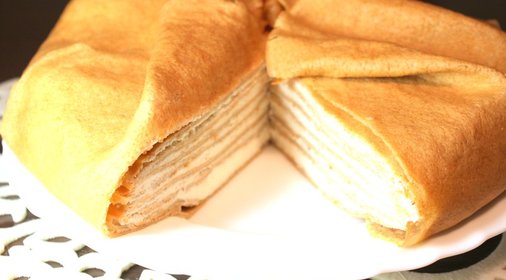 Блинный торт с сырным кремом