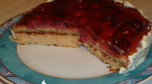 Кисельно-фруктовый торт