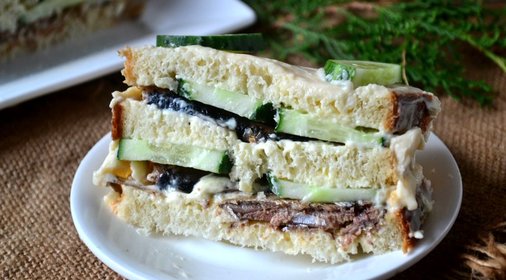 Бутербродный торт