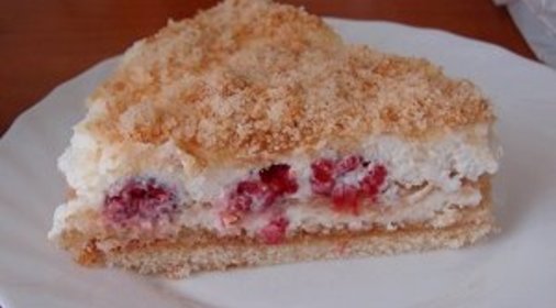 Быстрый малиновый тортик