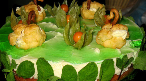 Творожный торт с апельсиново-имбирным вкусом