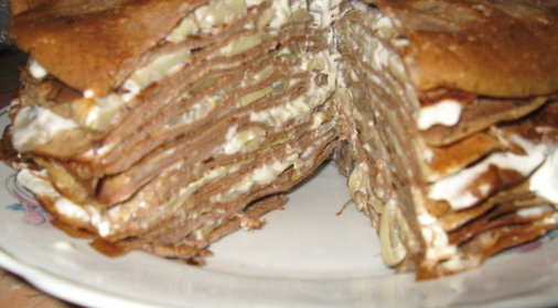 Тортикпеченочный с грибочками