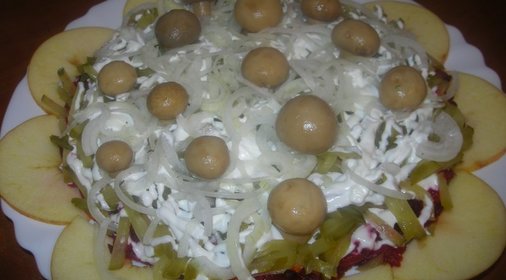 Слоеный салат-торт Сибирь