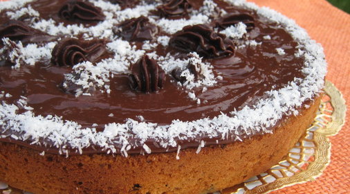 Торт-пирог с шоколадом и кокосом (Coconut Rough Cake)