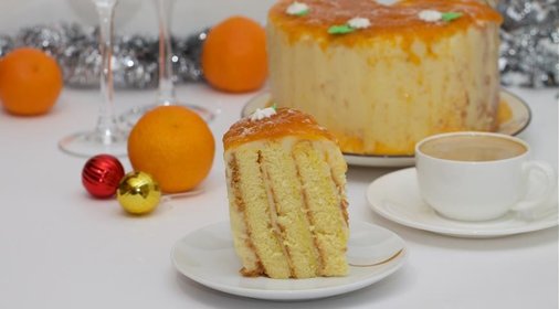 Торт-рулет с цитрусовой ноткой